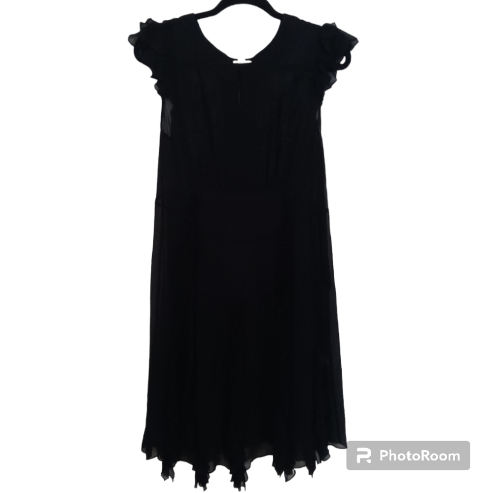Black Dress. See-through. Slip included. Size 10. Wear to Work. Date. Funeral.